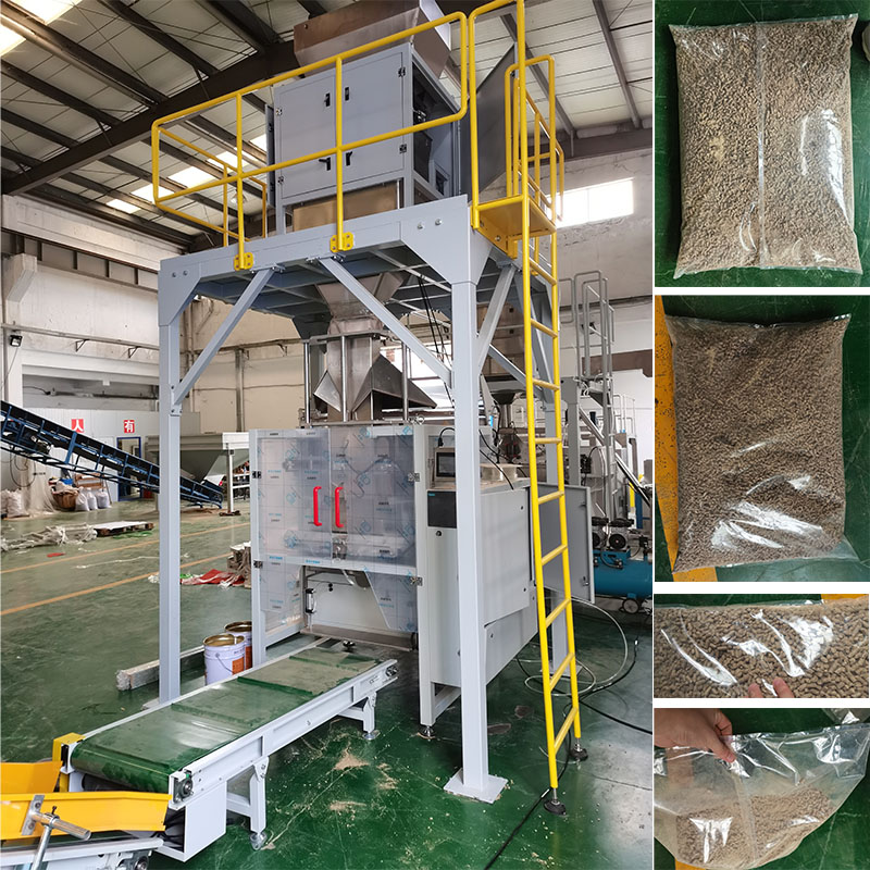 Form Fill Seal Bagger Vertical Packing Machine Form Fill Seal Bagger for 10kg to 25kg biomass biofuel wood firewood pellets 3