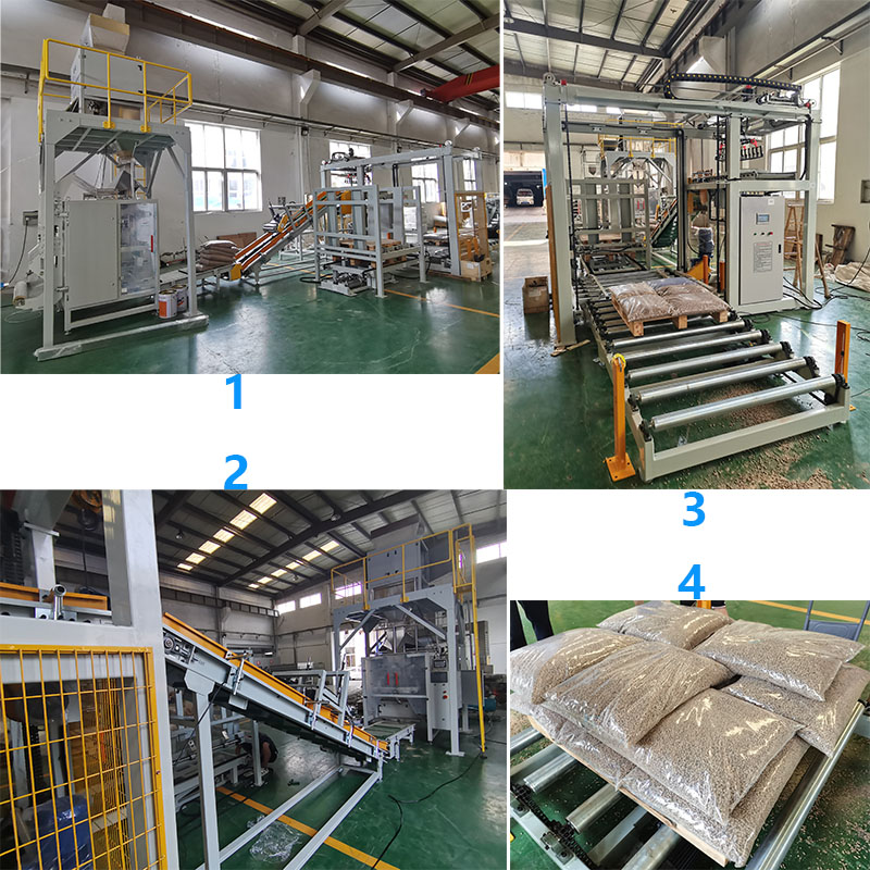 Form Fill Seal Bagger Vertical Packing Machine Form Fill Seal Bagger for 10kg to 25kg biomass biofuel wood firewood pellets 4